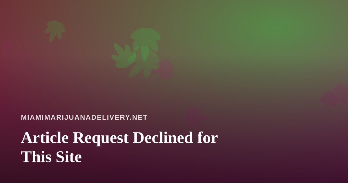 Article Request Declined for This Site
